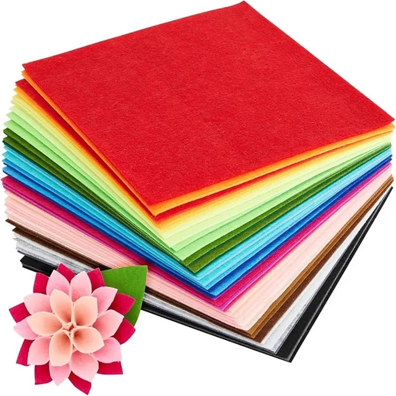 80 ورقة 20x20 سم قماش اللباد للحرف اليدوية، DIY، الخياطة، سكرابوكينغ، للأطفال، غير منسوج - Image 1